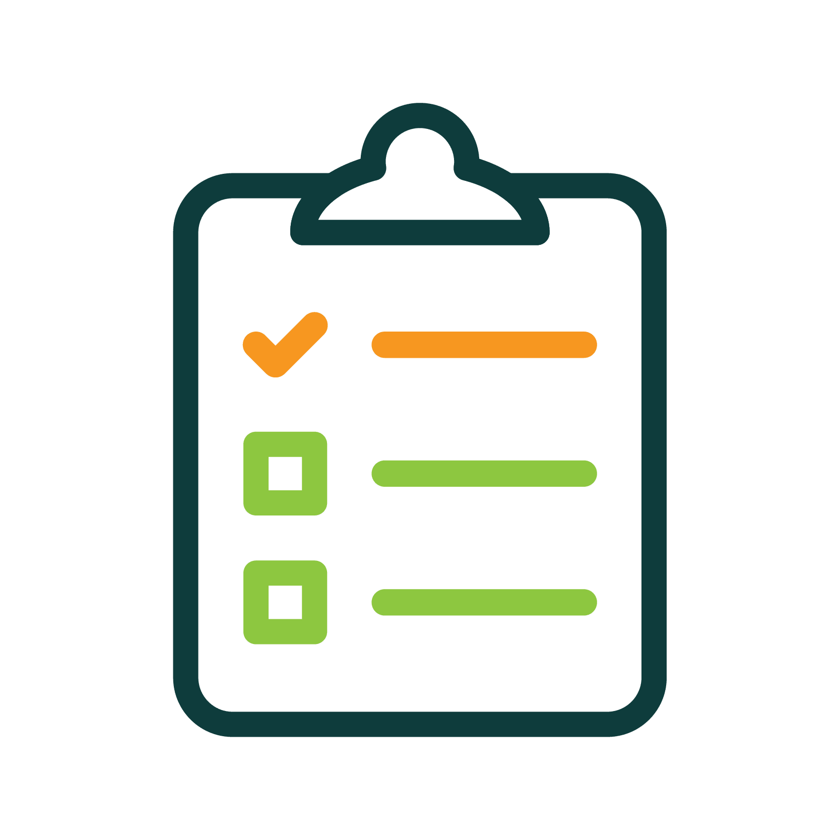 Clipboard with checklist